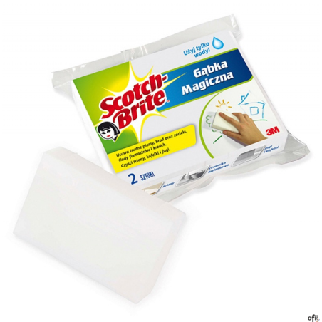 Magiczna gąbka SCOTCH BRITE do usuwania plam biała 2szt.