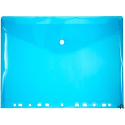 Teczka kopertowa A4 z europerforacją niebieska Penmate TT8057