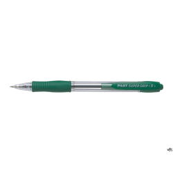 Długopis olejowy automatyczny PILOT SUPER GRIP zielony PIBPGP-10R-G