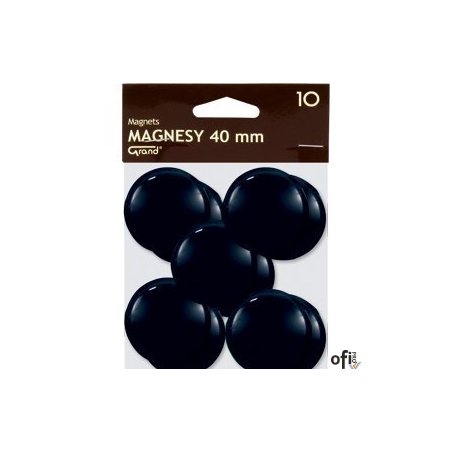 Magnes 40mm GRAND, czarny, 10 szt 130-1700