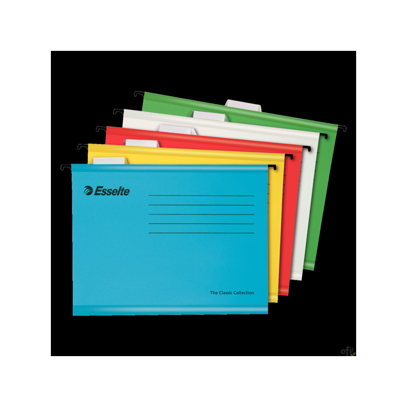 Teczki zawieszane Esselte Classic A4, kolory mix, 10 szt. 93042