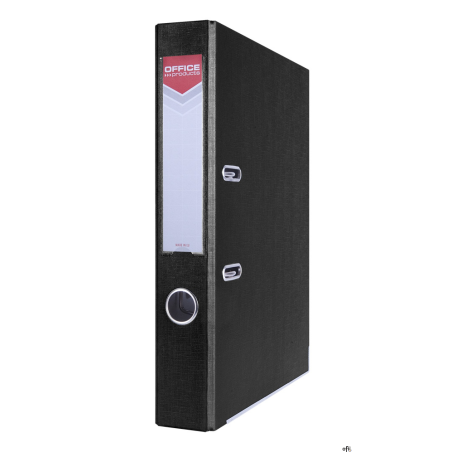 Segregator OFFICE PRODUCTS Officer z szyną, PP, A4/55mm, czarny 21011121-05