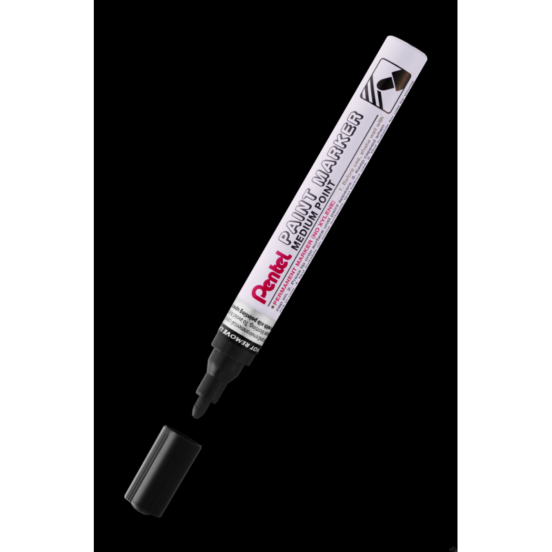 Marker olejowy Pentel średnia okrągła  końcówka,  MMP10-A czarny