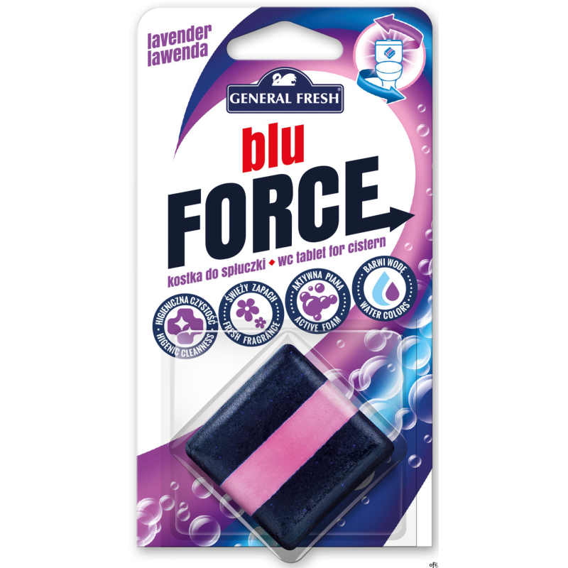 Kostka do WC BLU FORCE do spłuczki 50g lawenda GENERAL FRESH  50111