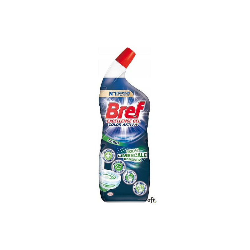 BREF Płyn żel do WC Excellence Colr Aktiv 700ml Citrus *310658