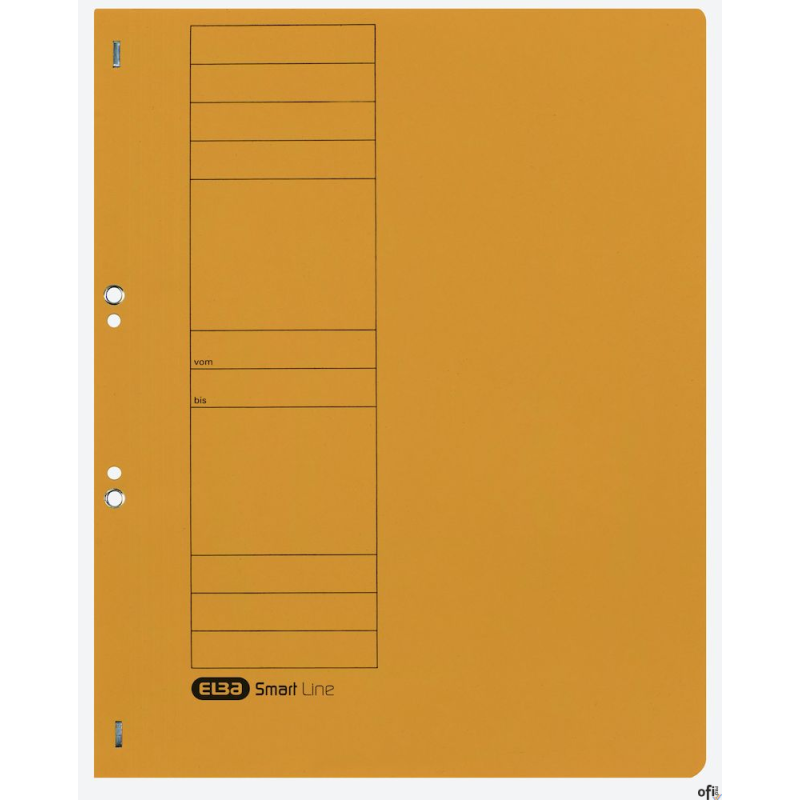 Skoroszyt kartonowy ELBA A4, oczkowy, żółty, 100551871