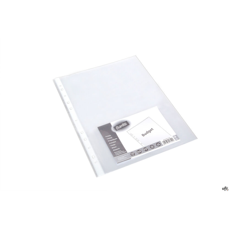 Koszulki groszkowe A4 35mic., w folii BUDGET (100szt) BANTEX 400105682