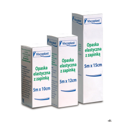 Opaska elastyczna z zapinką VISCOPLAST, 10cmx5m bandaż elastyczny