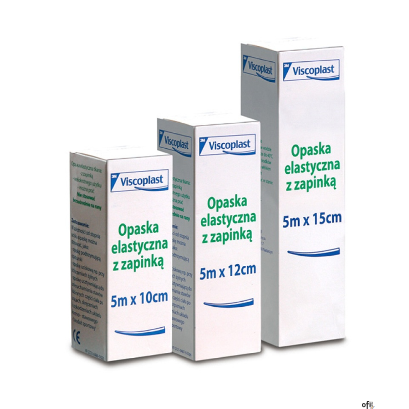 Opaska elastyczna z zapinką VISCOPLAST, 10cmx5m bandaż elastyczny
