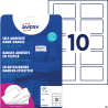 Samoprzylepne identyfikatory L4785-20 80x50 20ar Avery Zweckform, białe, sztuczny jedwab