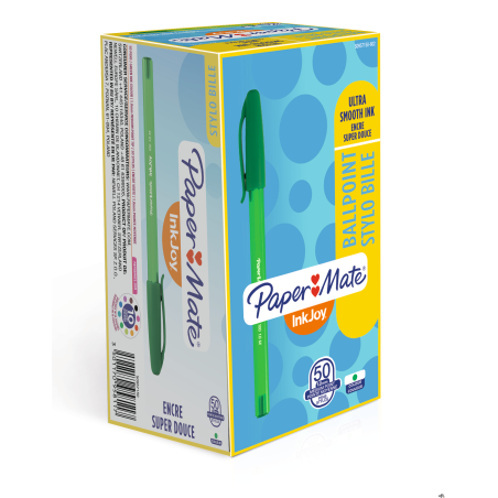 Długopis ze skuwką INKJOY 100 CAP M zielony PAPER MATE S0957150
