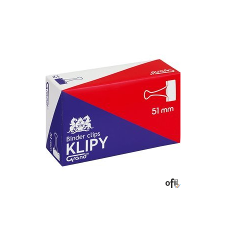 Klip 51mm 12szt (2 cale) czarny GRAND 110-1096
